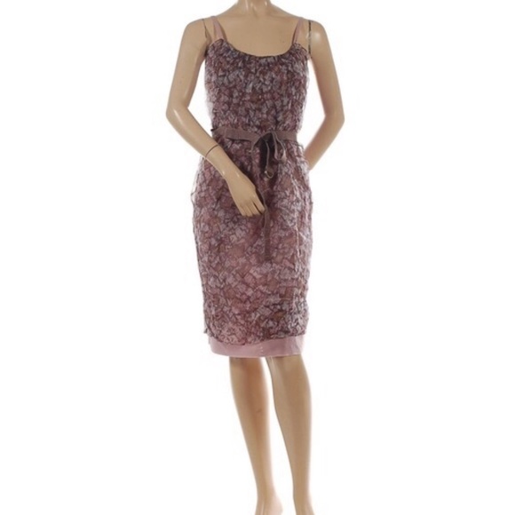 BCBGMAXAZRIA Runway chiffon floral layered dress - Picture 2 of 8